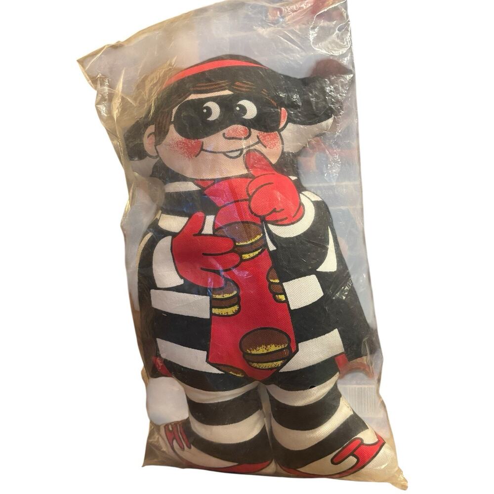 1987 McDonald's Hamburglar Plush Sealed in Original Bag Vintage